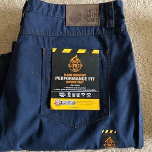 NWTJustin FR Work Flame Resistant Blue Pants 48x32